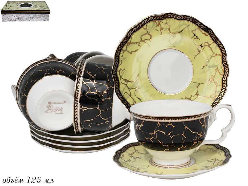 Кофейный набор из 12пр.125мл. LENARDI 105-652 в под.уп.фрф.