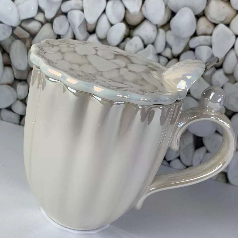 Кружка с крышкой и ложкой LENARDI 106-133 в под.уп.