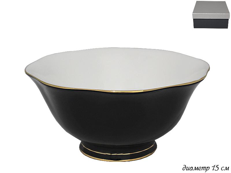 Салатник 15см. LENARDI 108-331 BLACK в под.уп.фрф.