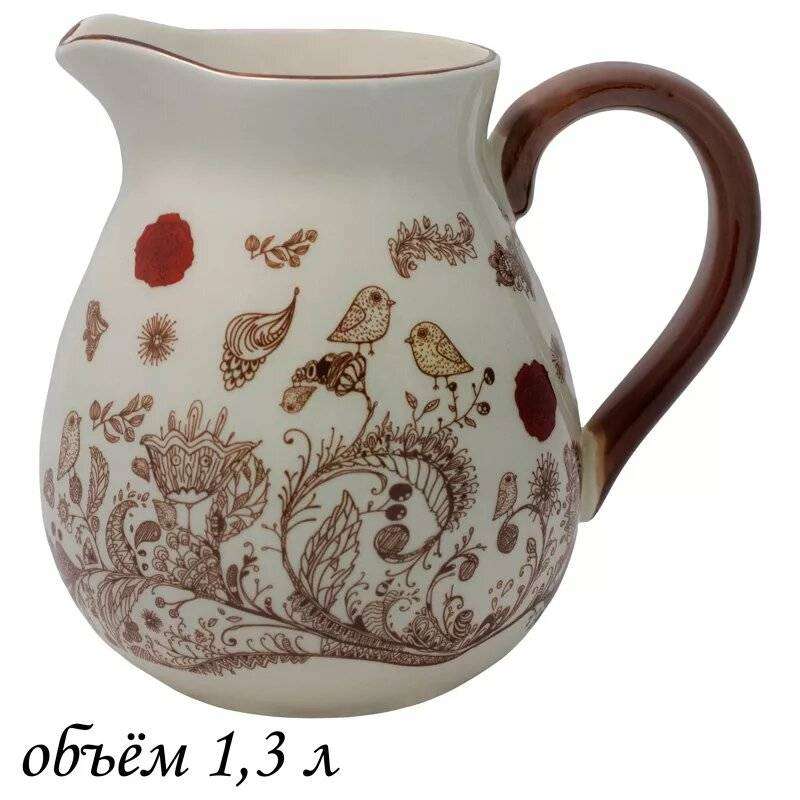 Кувшин 17см. 1,3л. LENARDI 110392 в под.уп.керам.