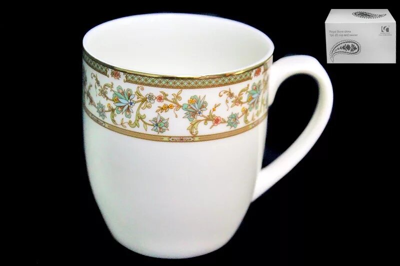 145-021 Кружка в под.уп.МЕЙСЕНСКИЙ БУКЕТ(х36)Костяной фарфор