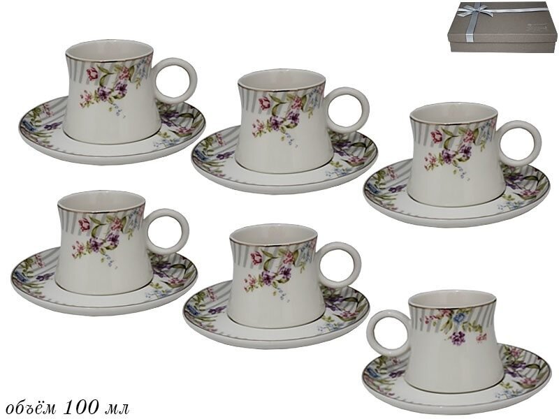 Кофейный набор 12пр.100мл. LENARDI 181-165 в под.уп.фрф.