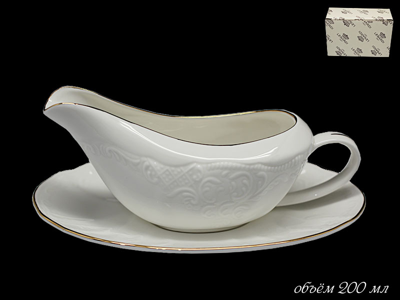 Соусник с блюдцем LENARDI 226-110 MARIA GOLD в под.уп.фрф.