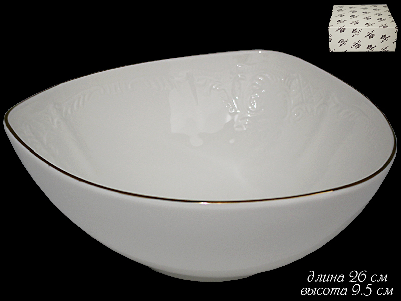 226-124 Салатник 26см. MARIA GOLD в под.уп. фарфор